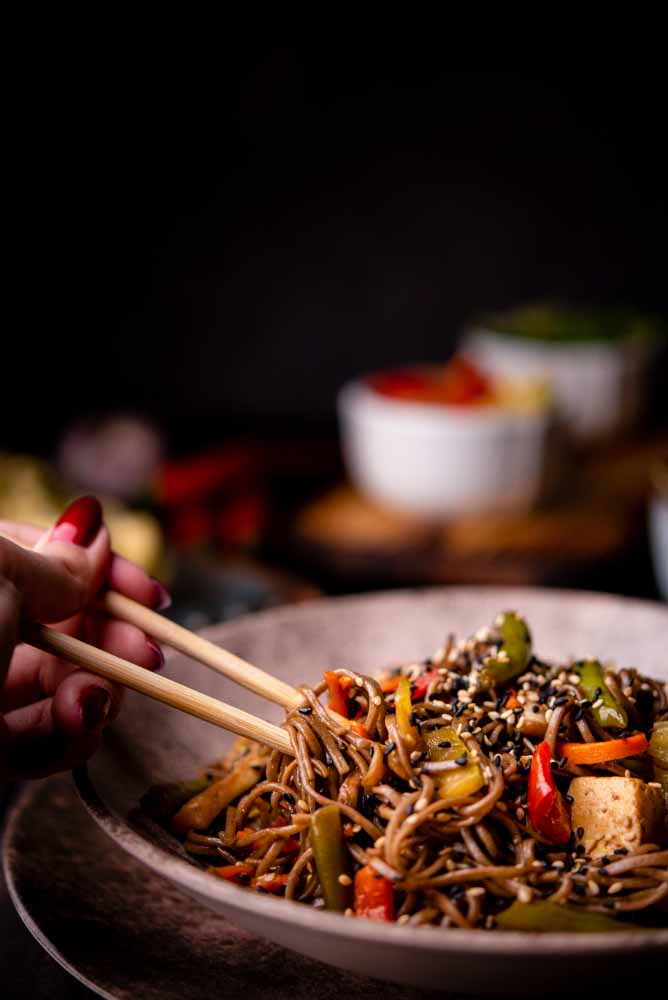 This dish is a simple, delicious combination of soba noodles, crunchy veggies, and crispy tofu. It’s perfect when you’re craving something healthy and satisfying that doesn't take a lot of time to prepare.