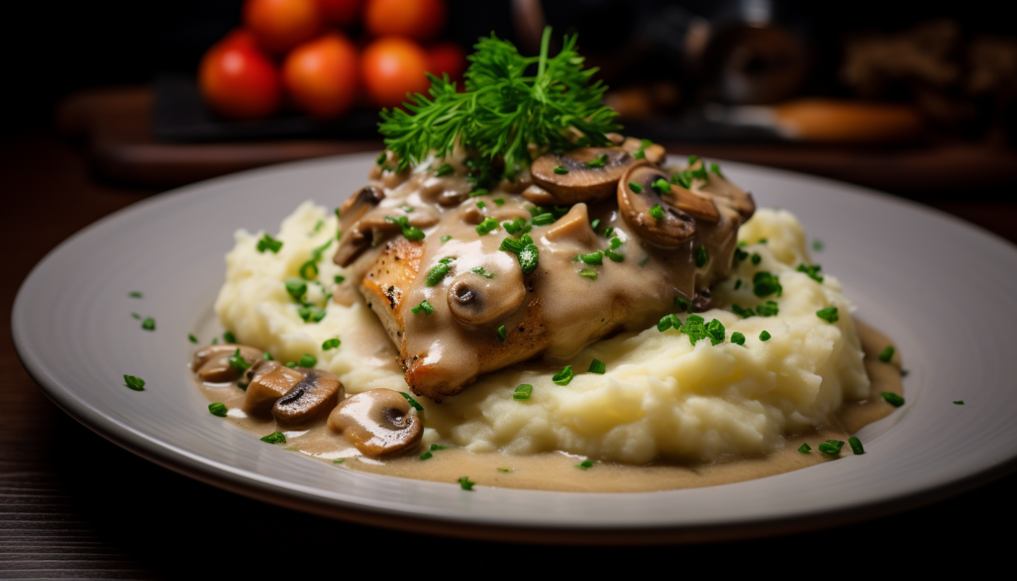 Chicken with Mushroom Sauce and Mashed Potatoes – Cupcake Blog & More